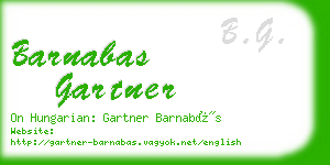 barnabas gartner business card